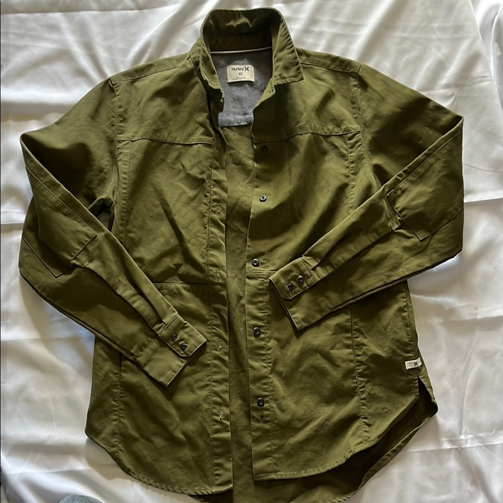 Hurley Olive Green Shirt Jacket